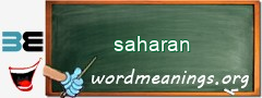 WordMeaning blackboard for saharan